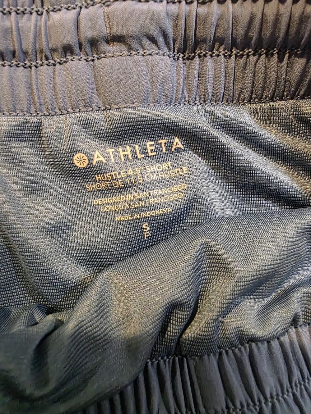 Athleta Hustle Perforated Light Blue Athletic Shorts 4.5" - Picture 6 of 6